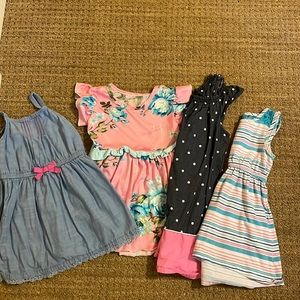 Mixed brands girls summer dress bundle size 4T 4 dresses